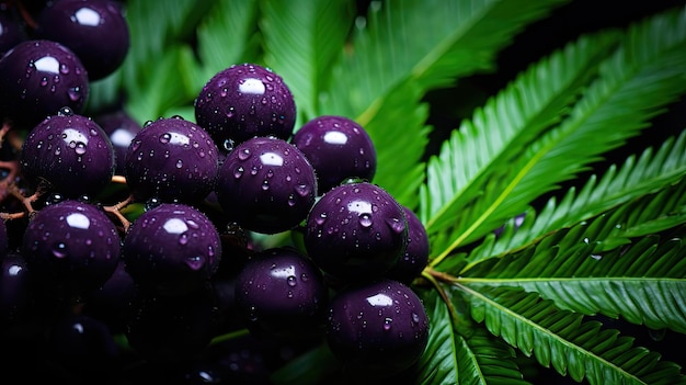 Photo palm acai fruit