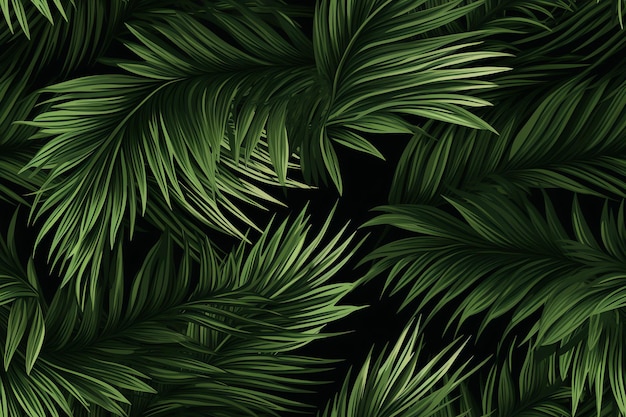 Palm leaves green tropical pattern leaves seamless background