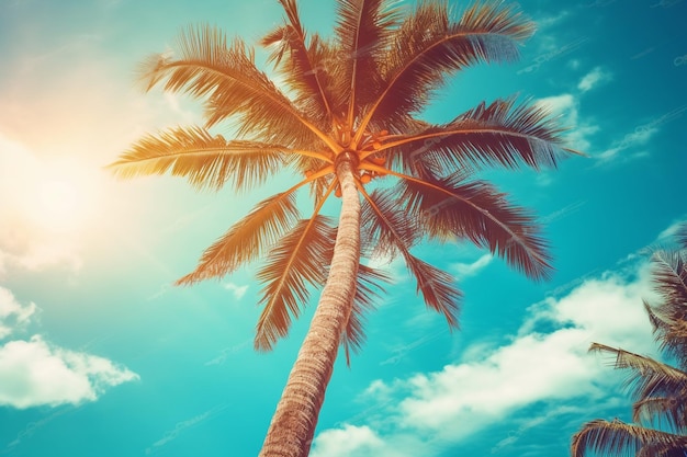 Palm tree on the beach