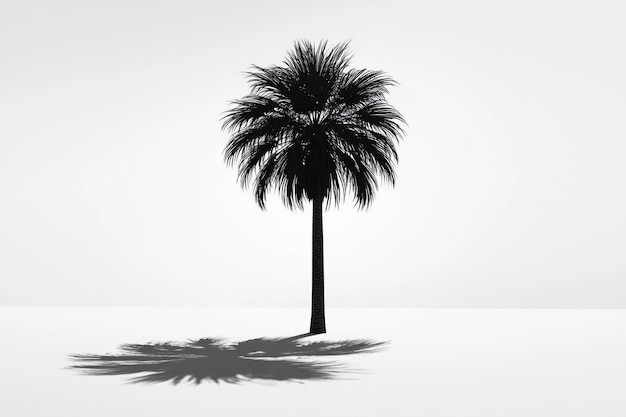 Photo a palm tree is standing in the water with the sun shining on it