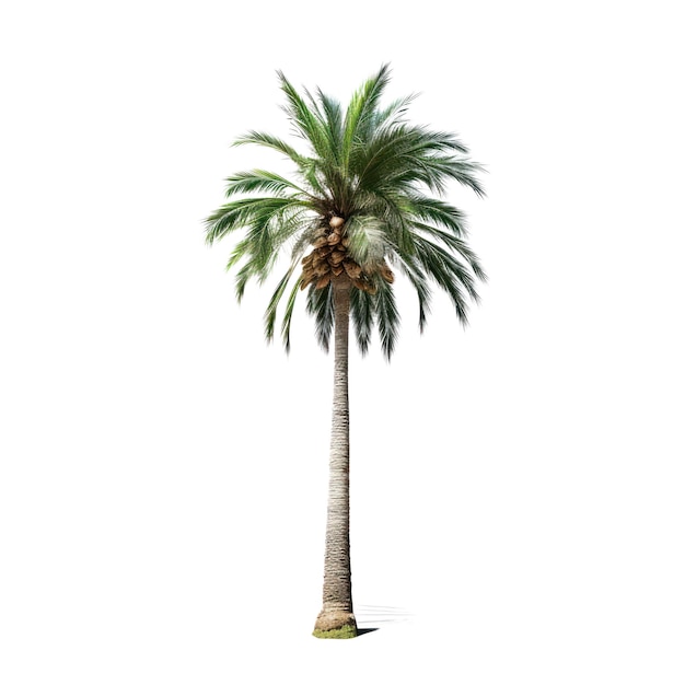 Photo palm tree isolated on transparent background coconut palm plant png generative ai