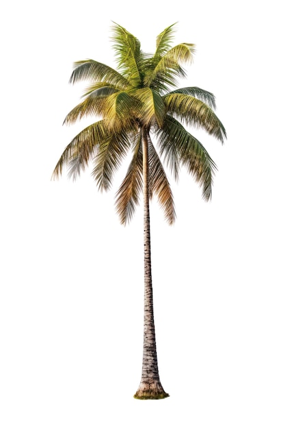 Photo palm tree isolated on transparent background coconut palm plant png generative ai