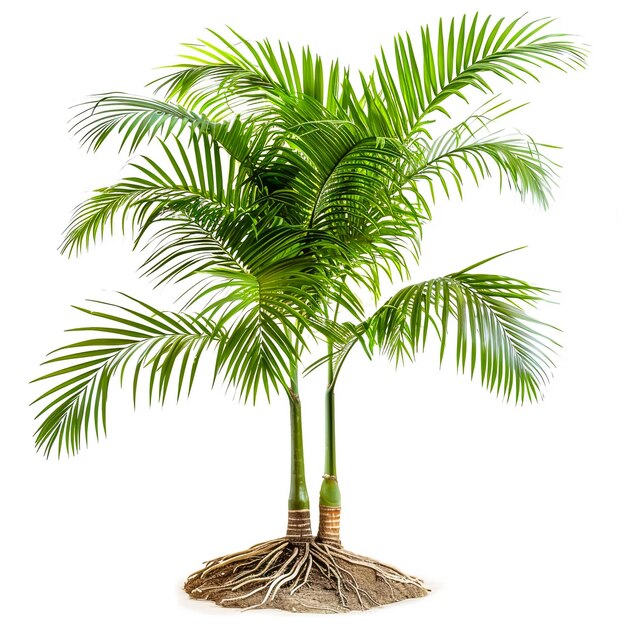 Palm tree isolated on white background