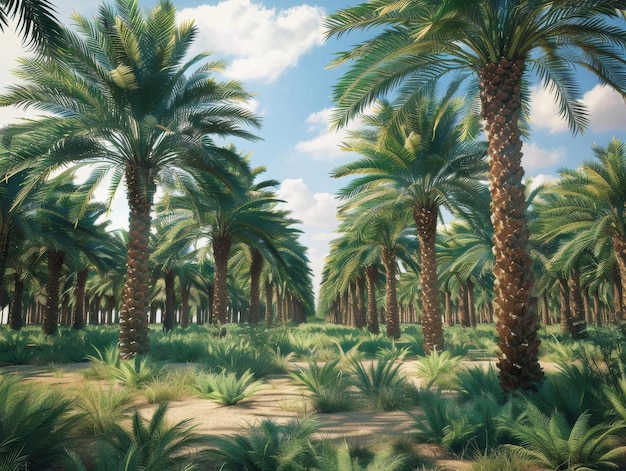 Palm Tree Oasis A Desert Paradise