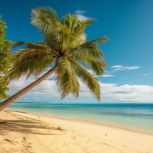 Palm tree with beautiful background