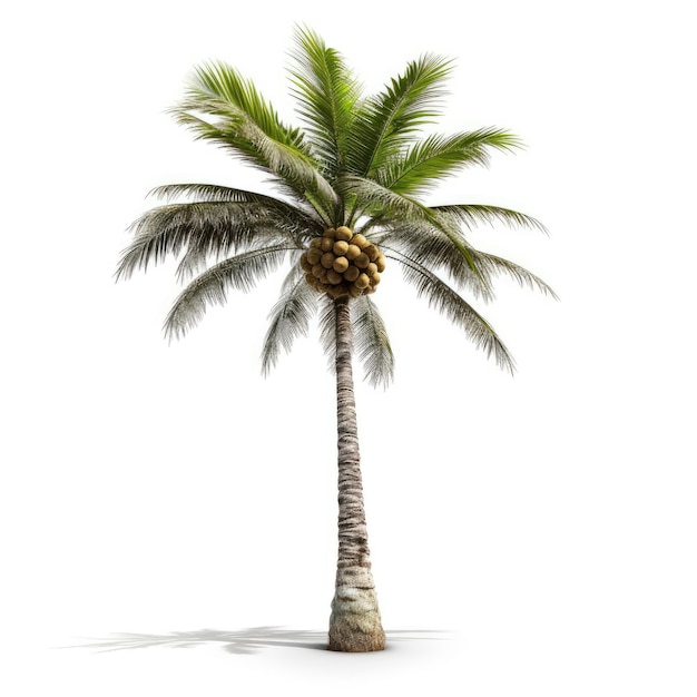 A palm tree with a coconut on it