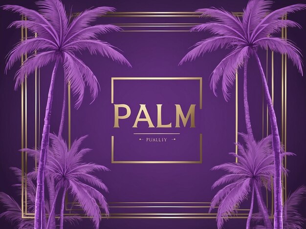 Photo palm trees are on a purple background with a purple background