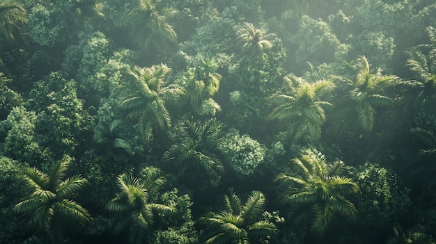 Photo palm trees in the jungle