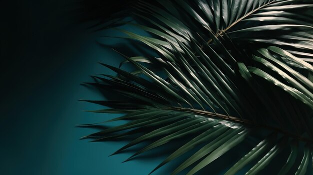 Palms in Detail A Closeup of Lush Green Foliage Generative ai