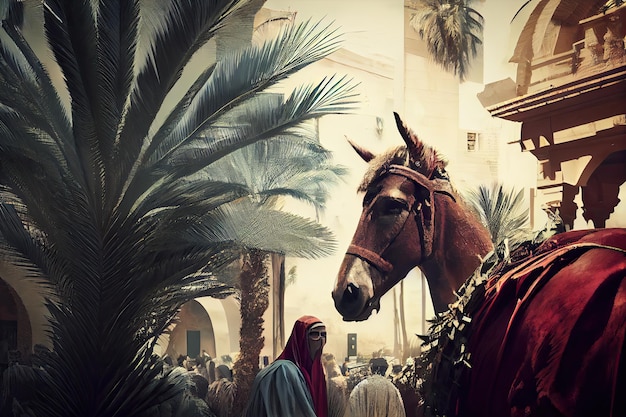 PalmSunday on the occasion of Jesus' entry into Jerusalem