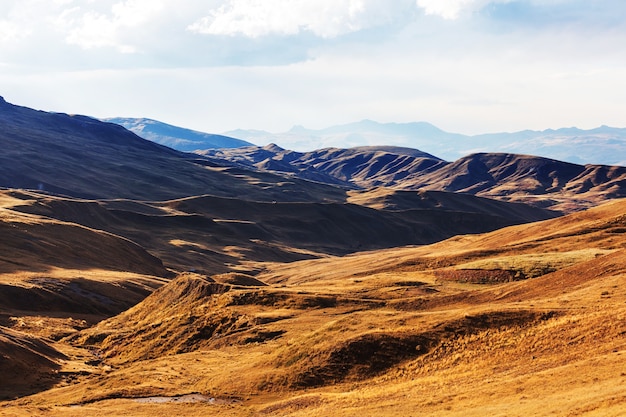 Pampas landscapes in  Cordillera de Los Andes, Peru, South America