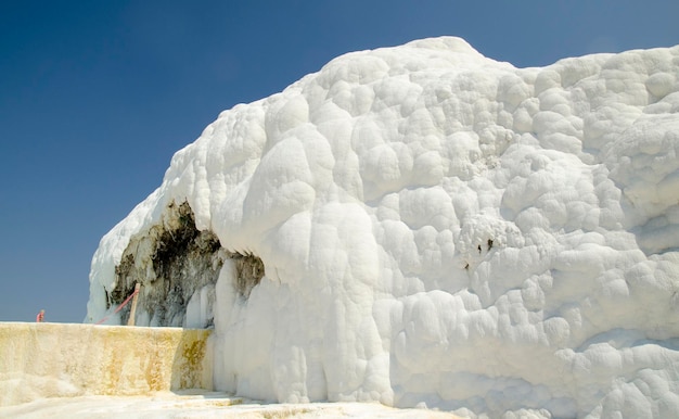 Pamukkale limestone walls and hills