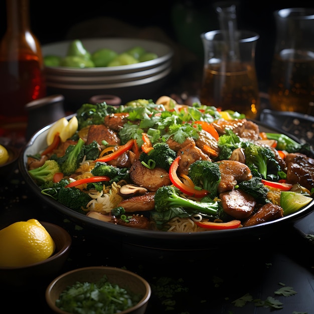 Pan asian stir fry dish