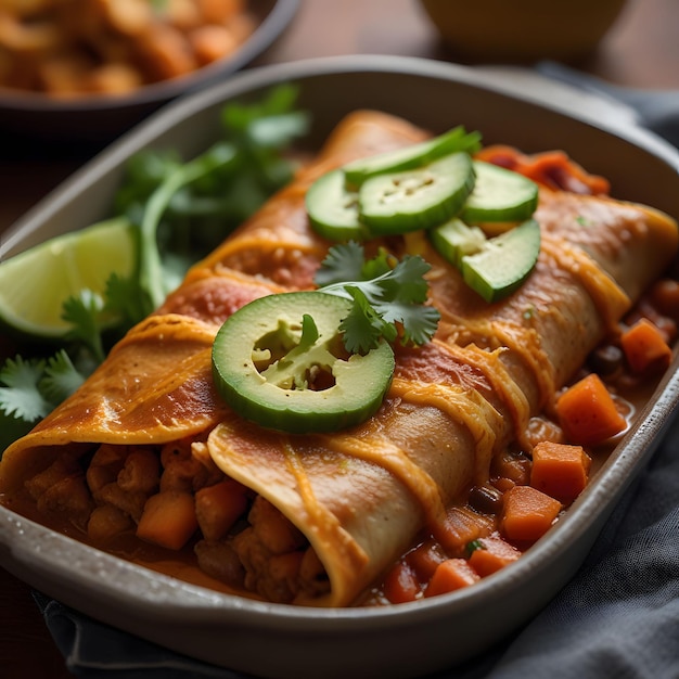 a pan of food with beans and beans on it