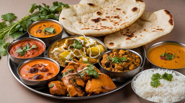 a pan of food with rice and a side of rice