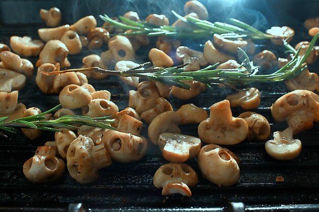 pan-fried champignons, fancy skull-shaped halloween treat, witchcraft witch food skull