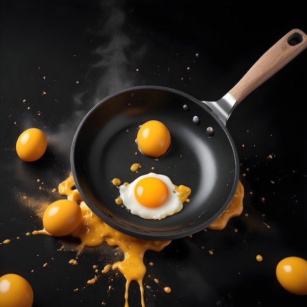 a pan with eggs in it and the title quot eggs quot on the bottom