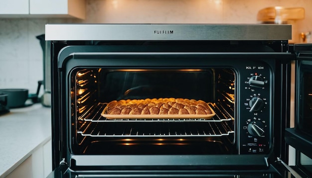 a pan with food inside of it that is open