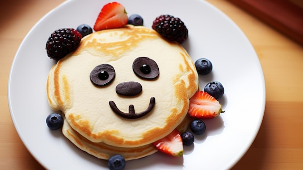 Pancake in the form of a panda