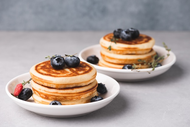 pancake with blue berry food background