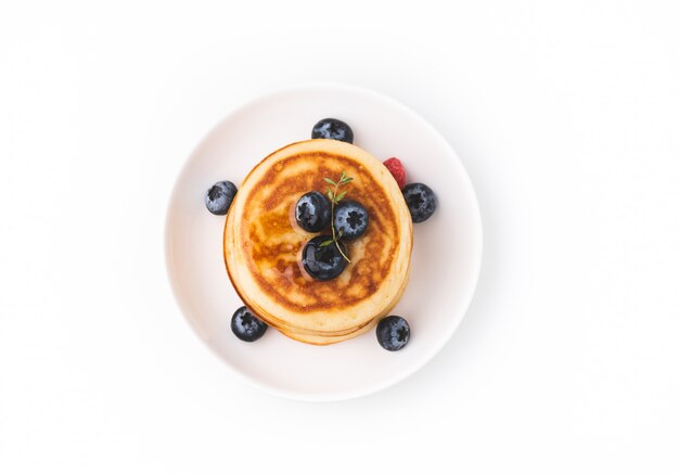 pancake with blue berry food 