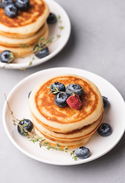 pancake with blue berry food