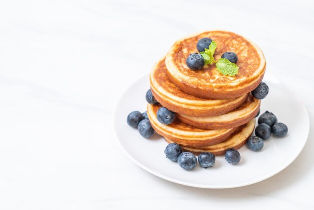 pancake with fresh blueberries