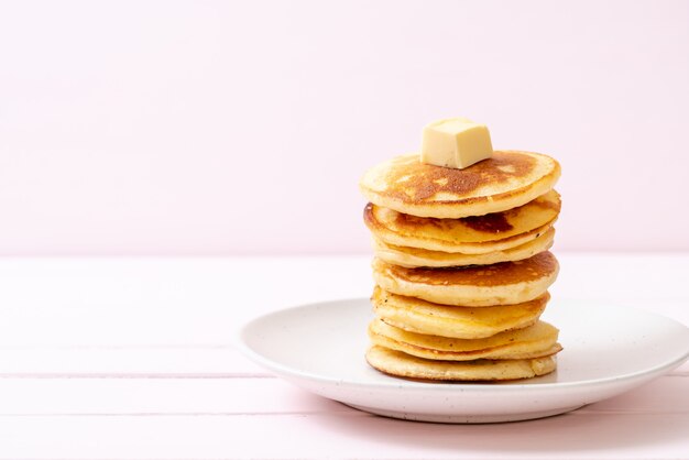 pancakes with butter and honey