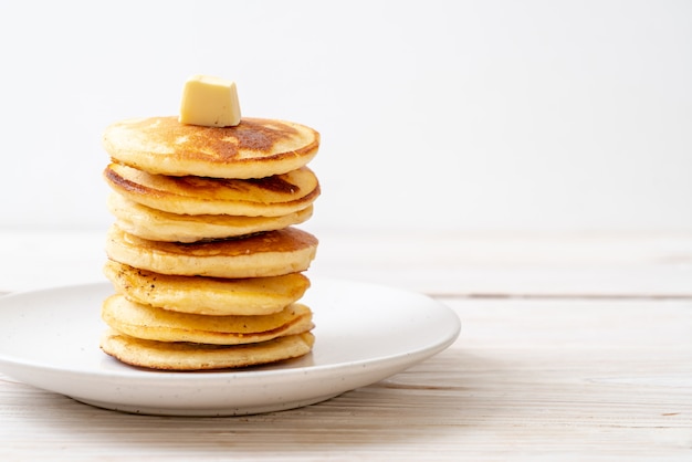 pancakes with butter and honey