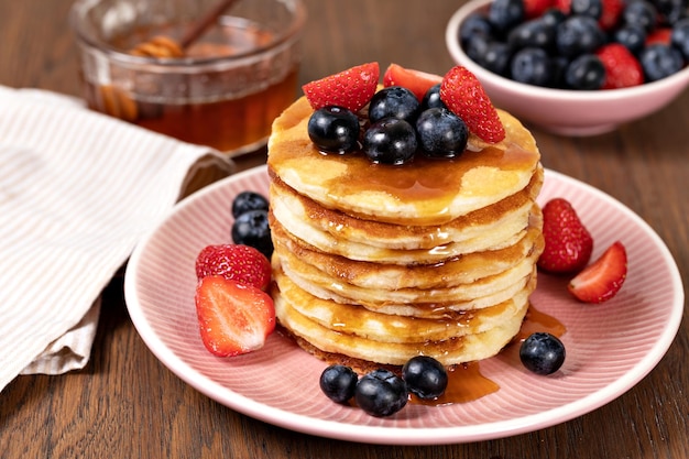 Pancakes with fresh berry