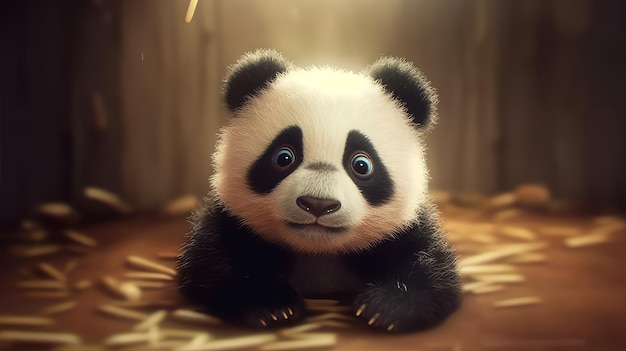 Panda baby small Generative AI