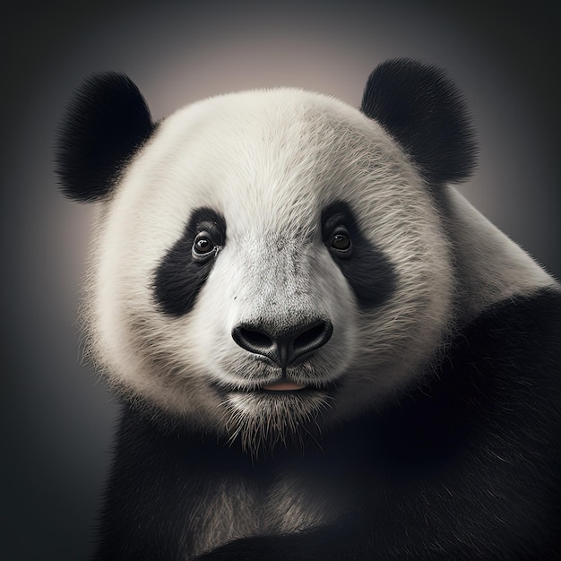 Panda bear portrait ultra realistic Generative Ai