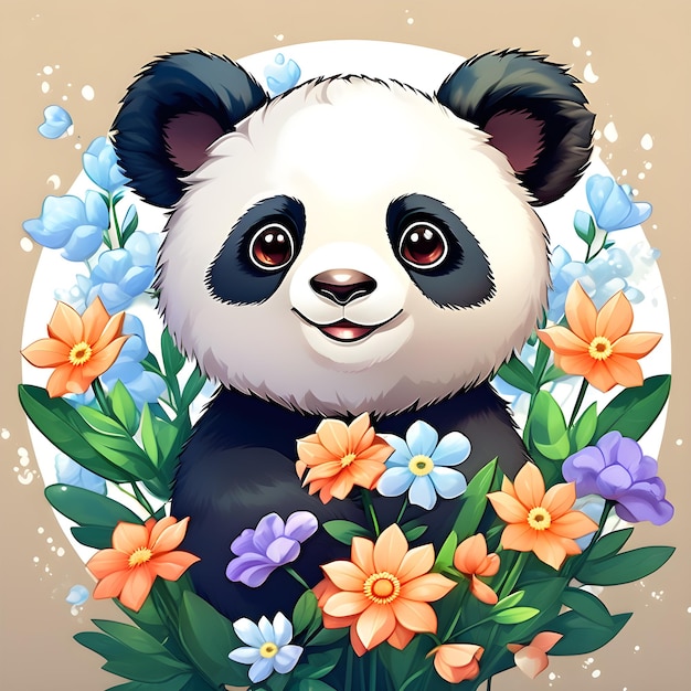 Panda Cartoon Sticker