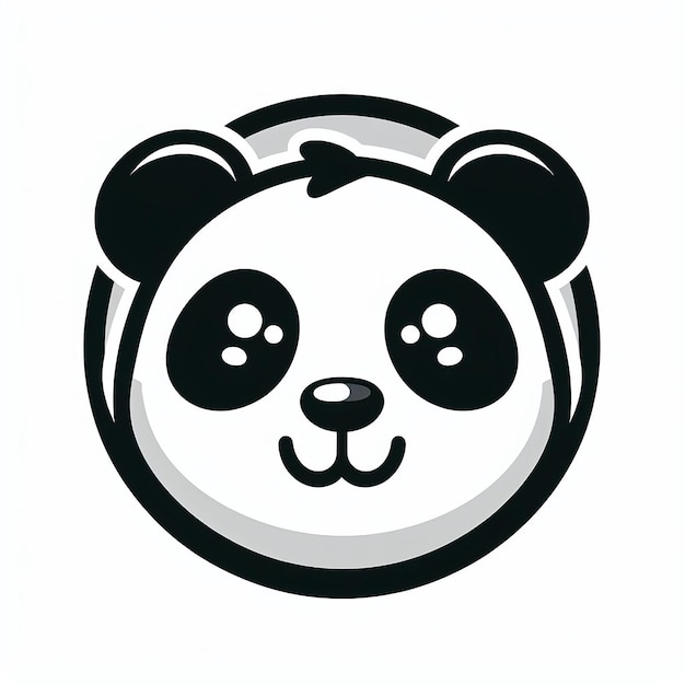 a panda face with a headband on it