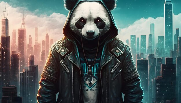 Panda Leather Jacket