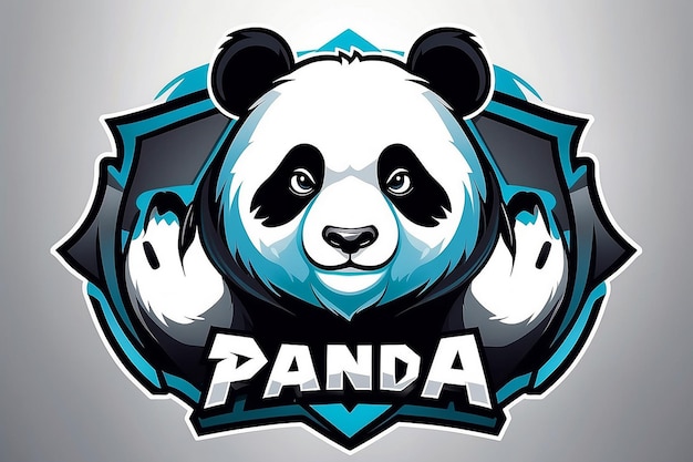 Photo panda mascot esport logo