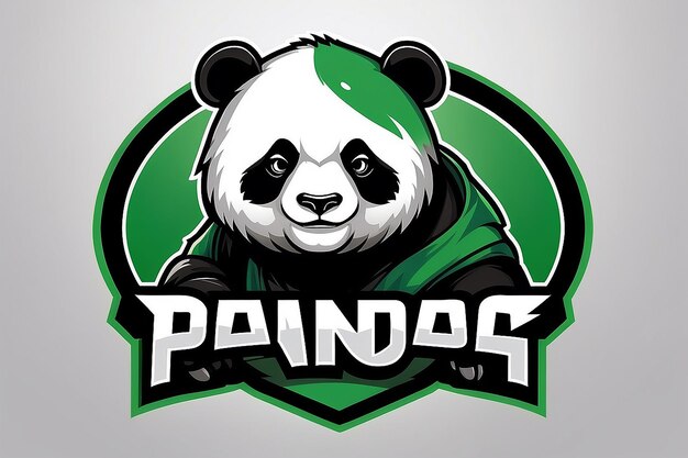 Photo panda mascot esport logo