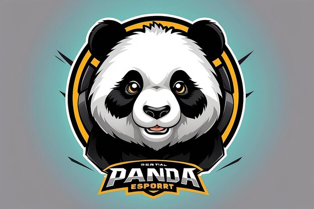 Photo panda mascot esport logo