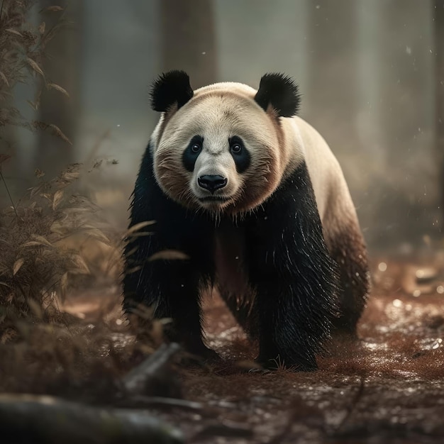 Panda in natural habitat generative AI