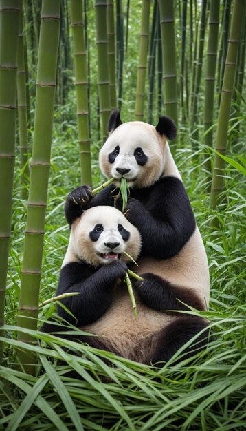 Photo panda pair