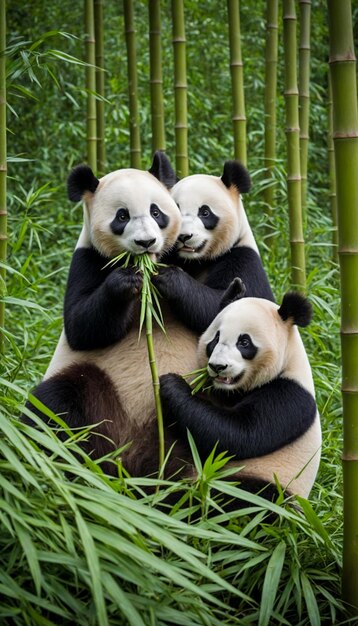 Photo panda pair