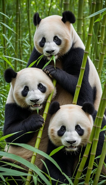 Photo panda pair