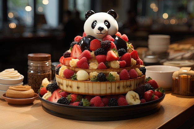 Panda Patisserie incredible panda pastries illustration generative ai