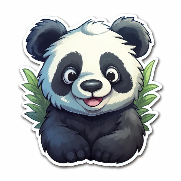 Panda Sticker with Generative AI Art