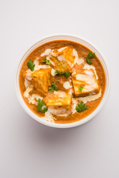 Paneer Butter Masala packed in plastic container or box, ready for home delivery or pickup