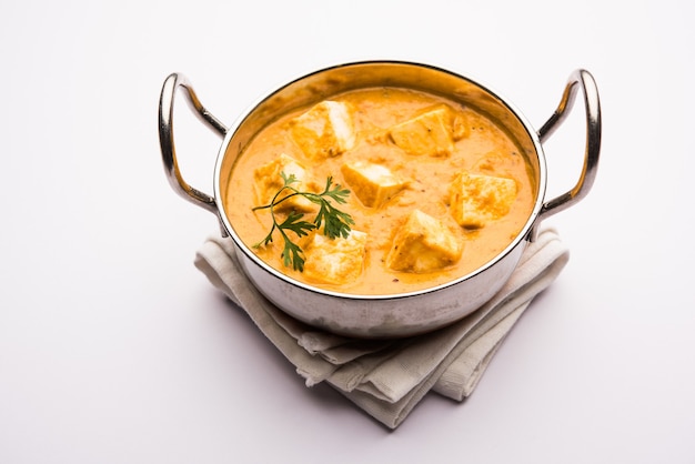 Paneer Korma, Kurma or Quorma is a popular Indian main course recipe made using cottage cheese with curry made of curd, coconut and cashew nuts