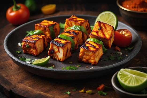 Paneer tikka with a hint of asafoetid