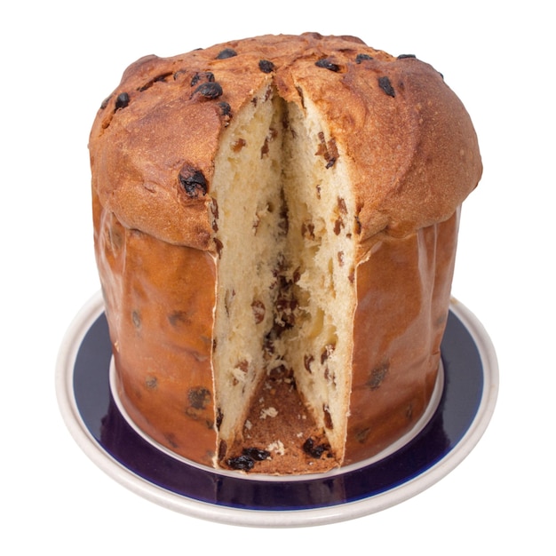 Panettone bread isolated