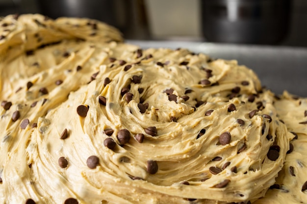 Panettone. Industrial production of Christmas panettone