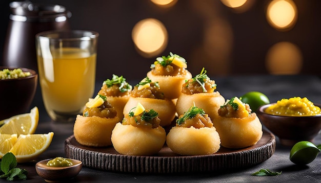 Pani Puri with Lemon Chutney